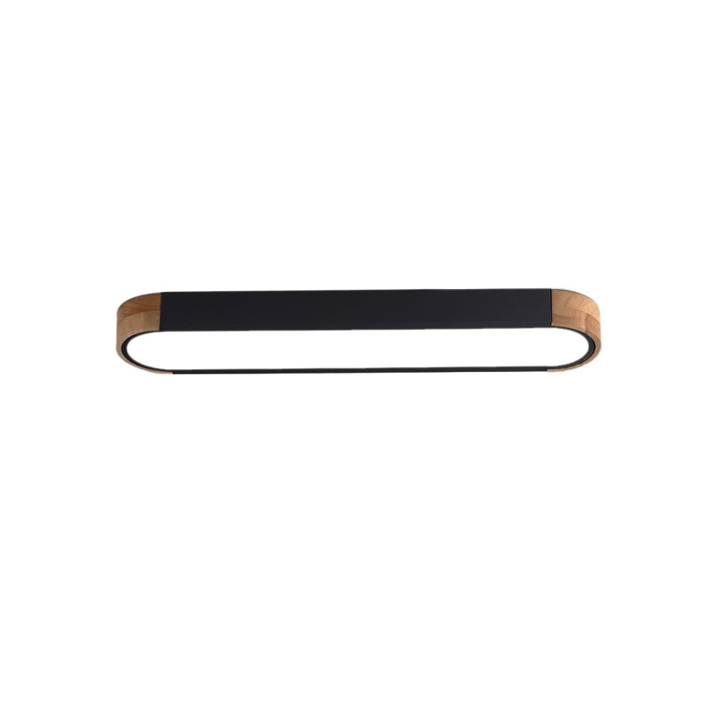 Ovalyn Minimalist Wood Oval LED Ceiling Light