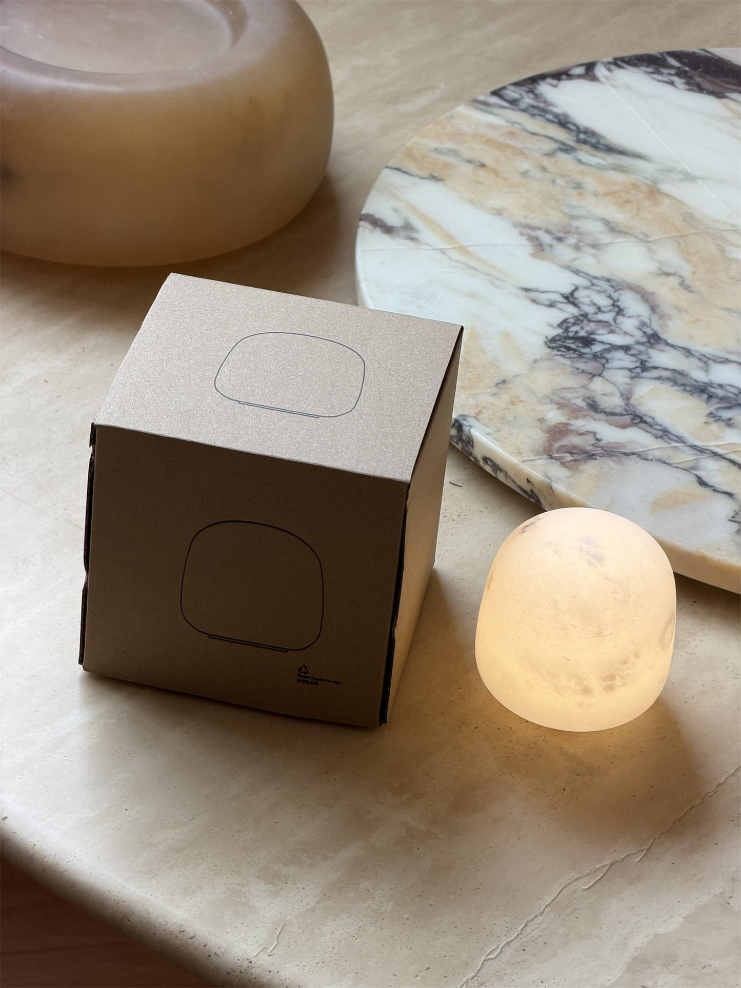 Alabaster Stone Cordless Table Lamp