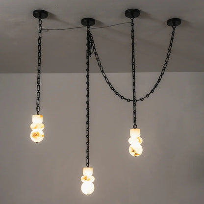 Alabaster Stone Cascade Chandelier