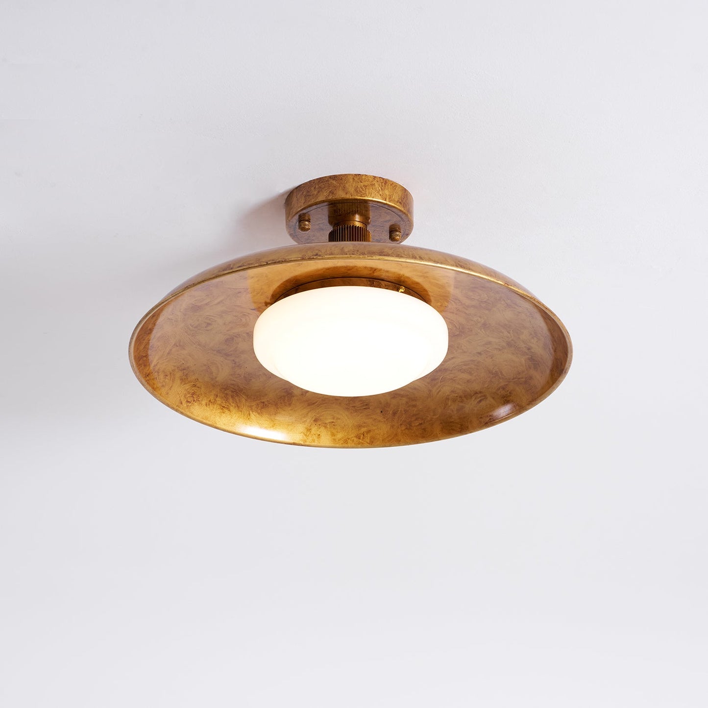 Wide Disc Flush Ceiling Light
