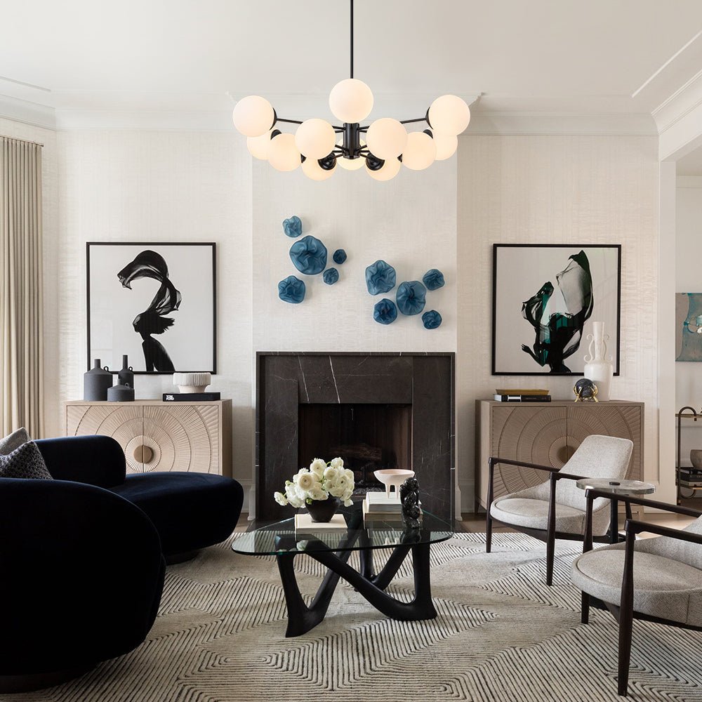 Spunik Opal Sphere Chandelier