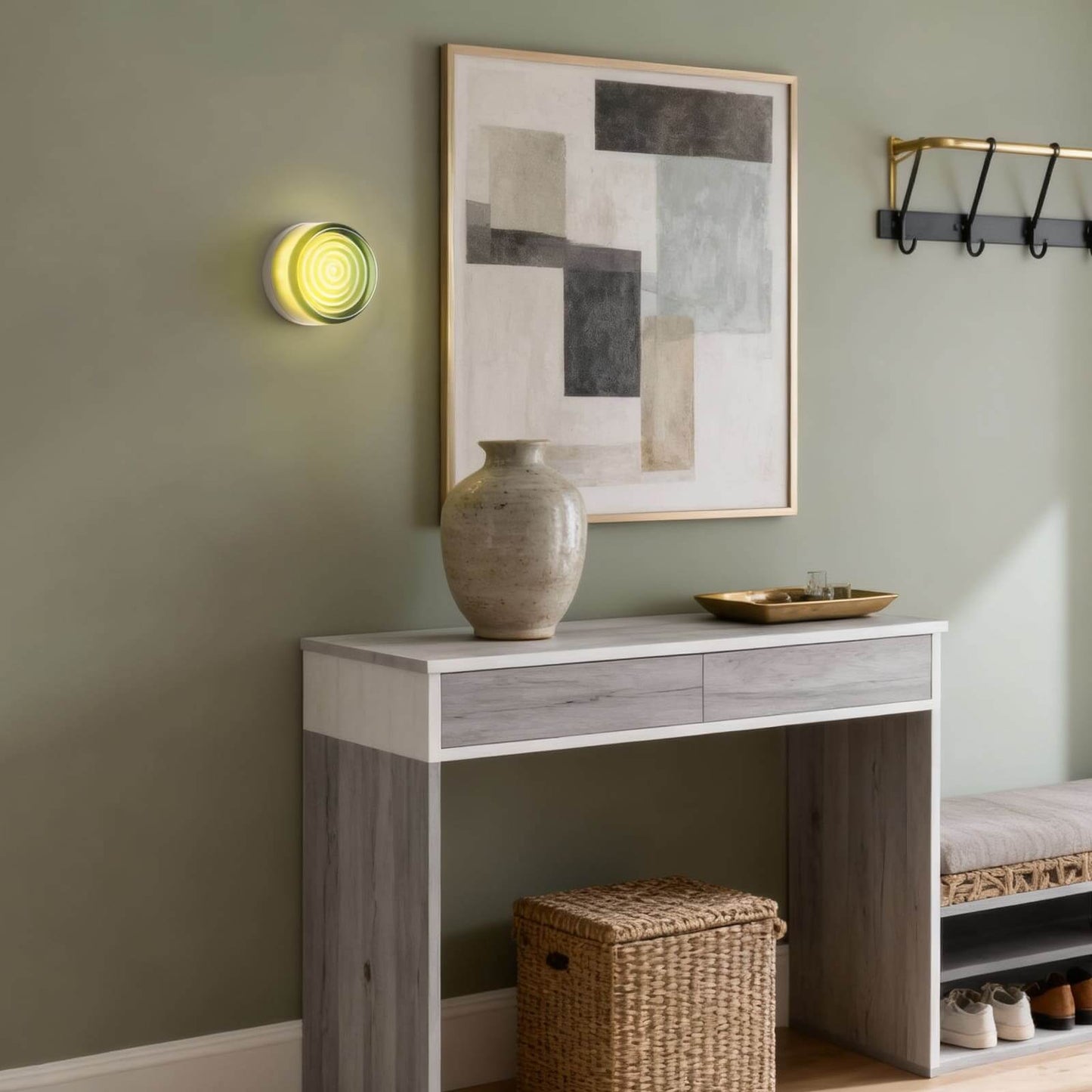 Round Coloured Wall Light