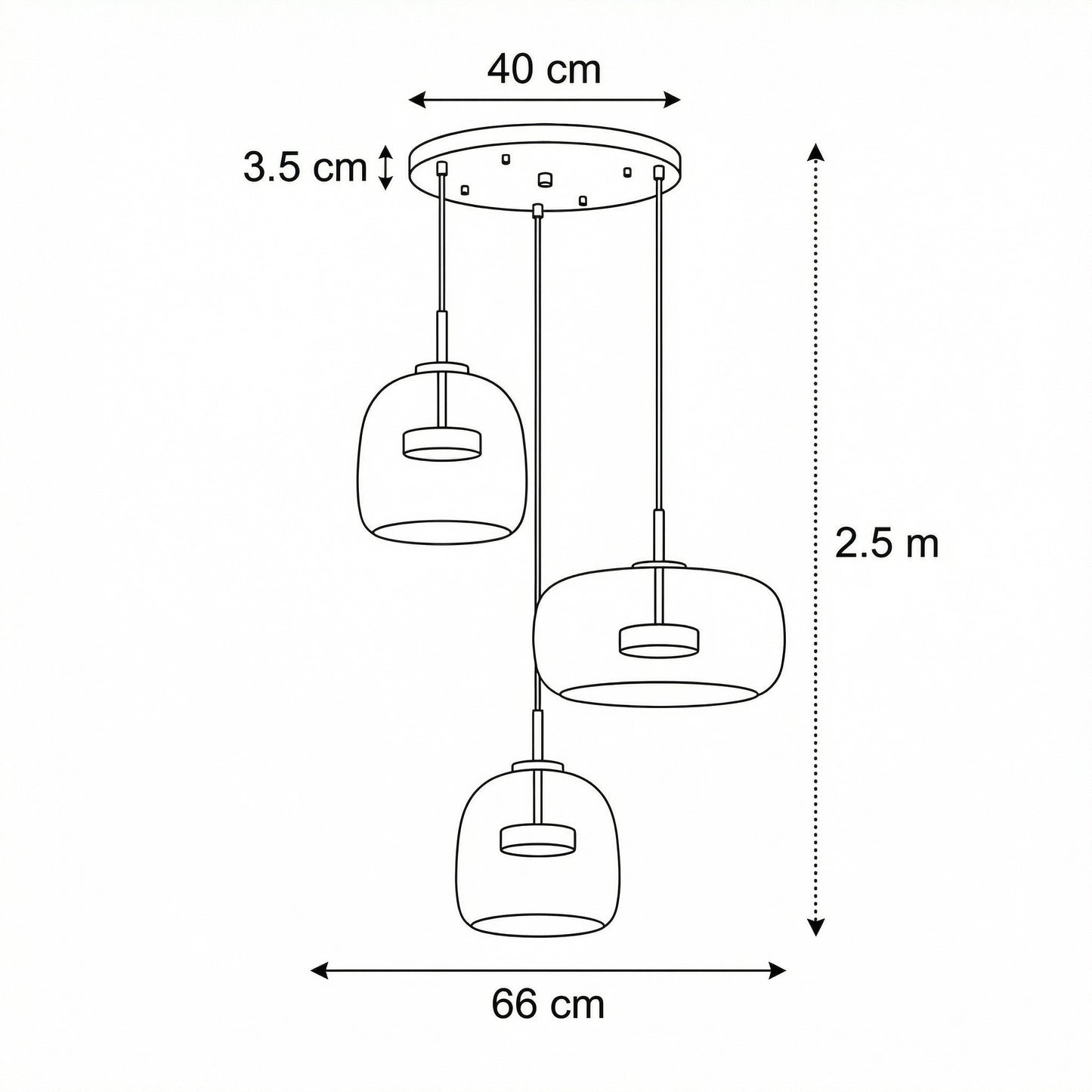 Tinted Glass Drum Pendant Light