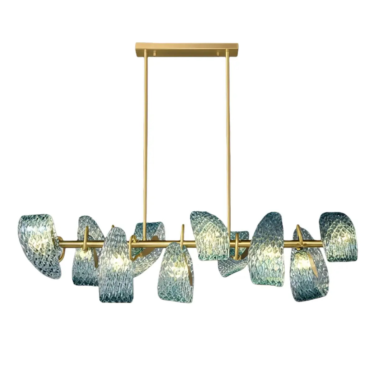 Peacock Feather Glass Chandelier