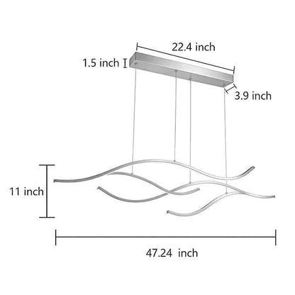 Flowing Ribbon LED Pendant Light