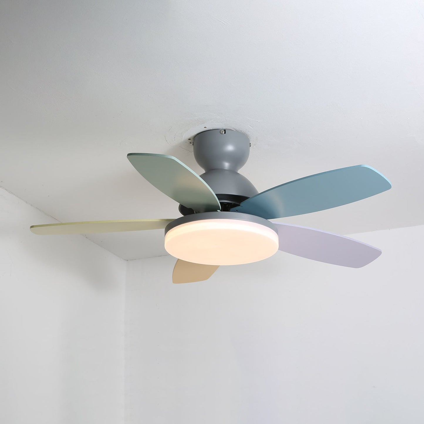 Flower Blade Wood Ceiling Fan