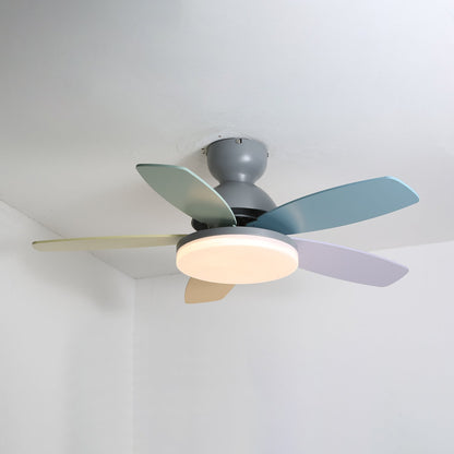 Flower Blade Wood Ceiling Fan