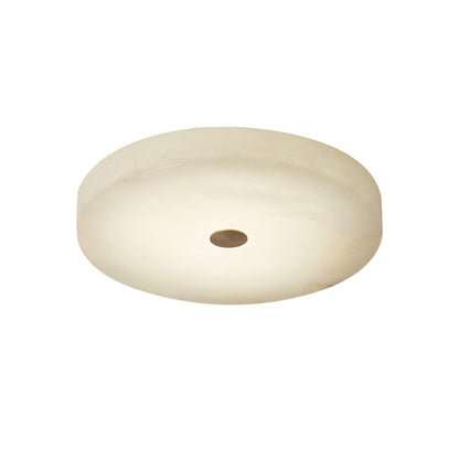 Alabaster Drum Flush Ceiling Light