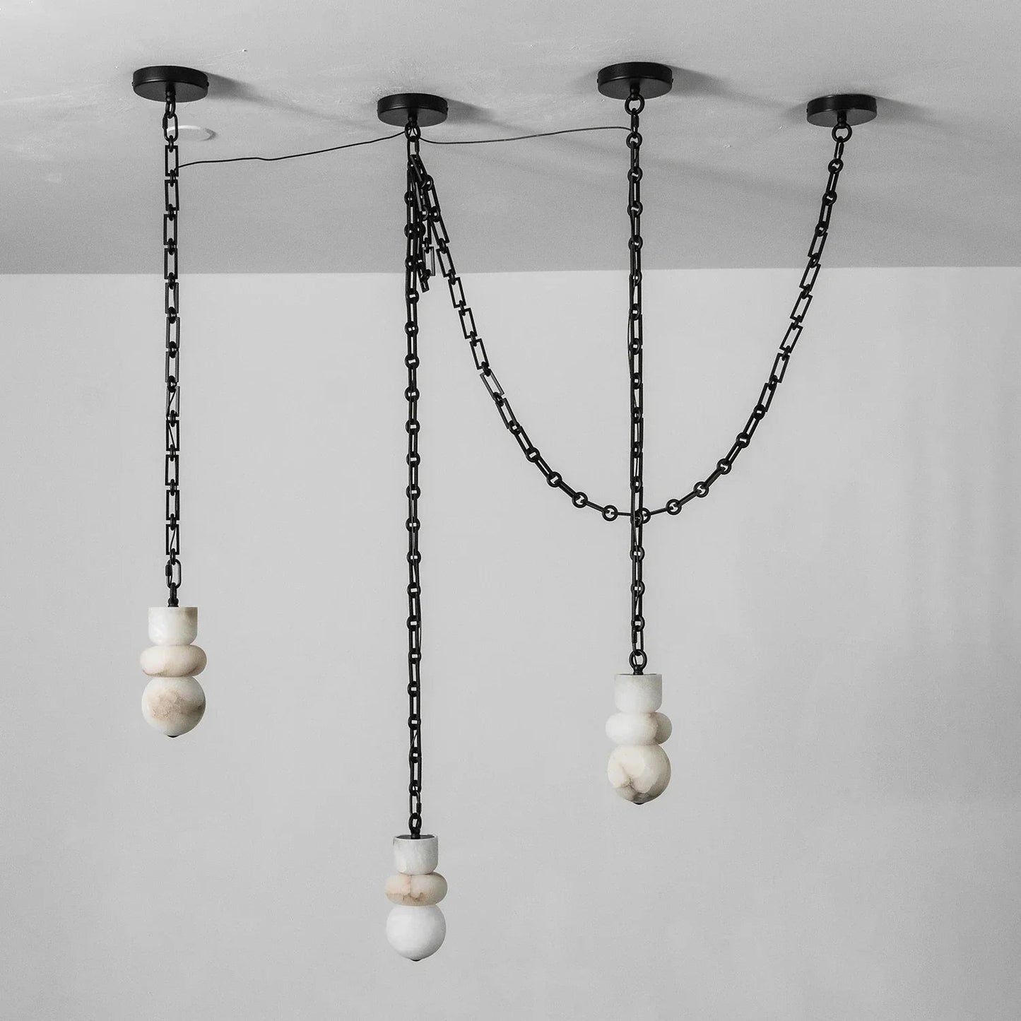 Alabaster Stone Cascade Chandelier