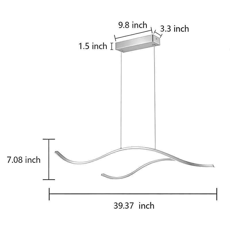 Flowing Ribbon LED Pendant Light