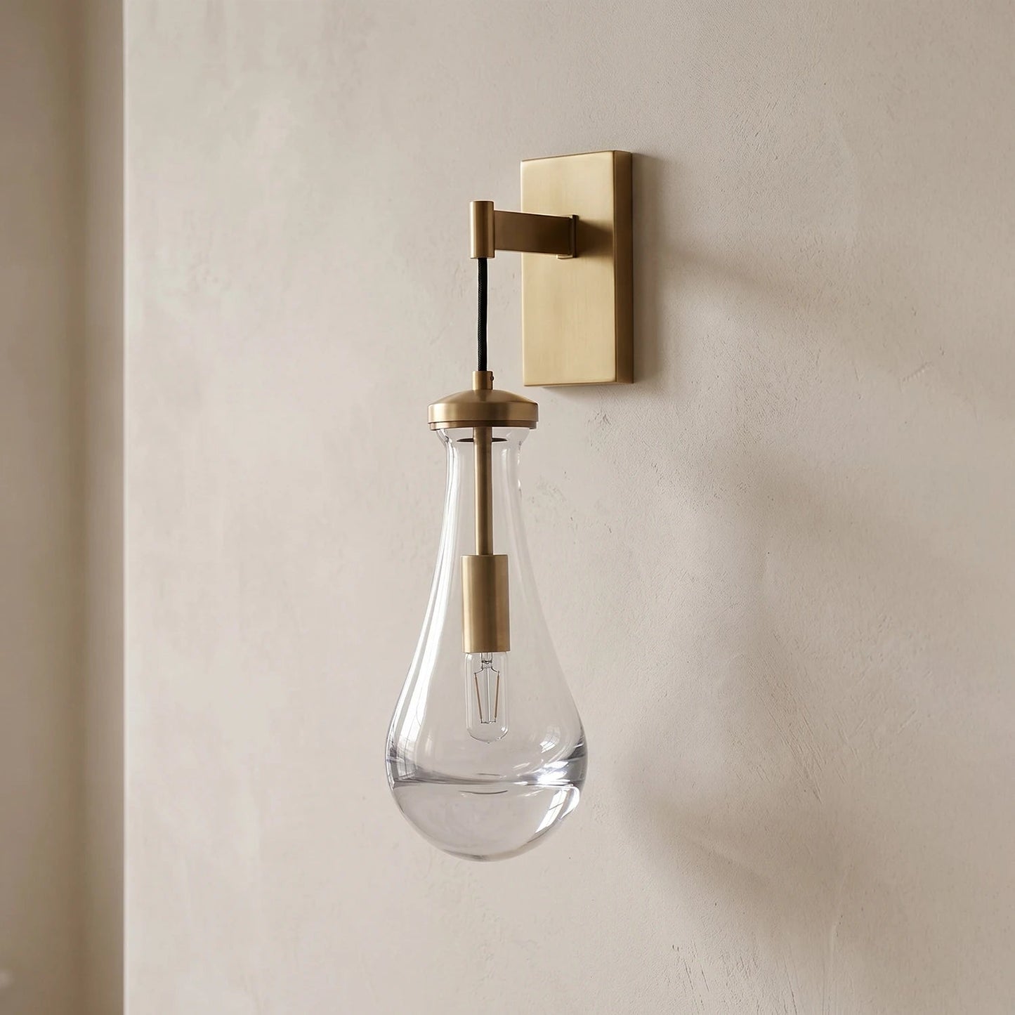 Teardrop Glass Wall Light