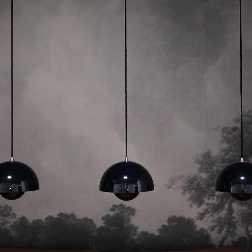 Twin Dome Metal Pendant Light