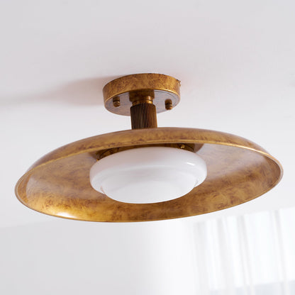 Wide Disc Flush Ceiling Light