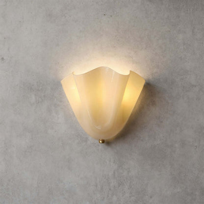 Draped Glass Wall Light
