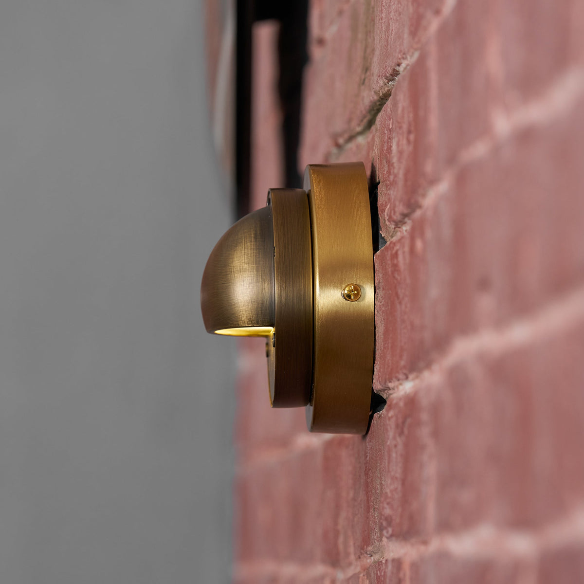 Compact Brass Wall Sconce