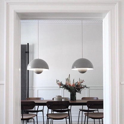 Twin Dome Metal Pendant Light