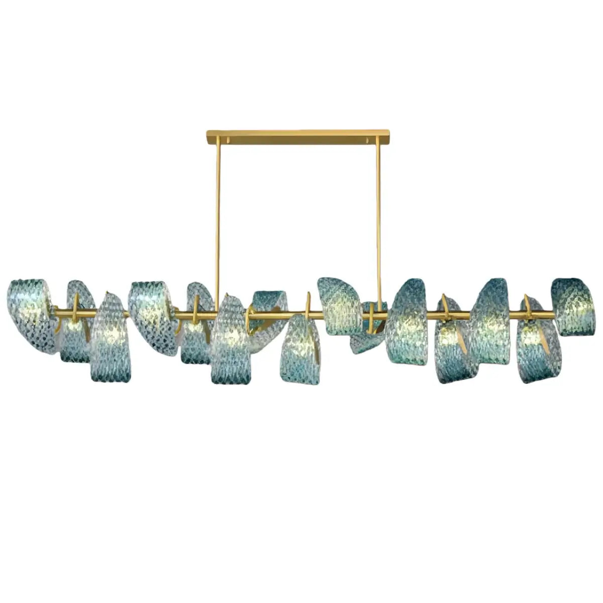Peacock Feather Glass Chandelier