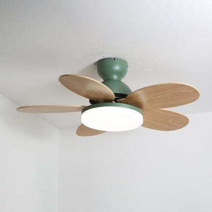 Flower Blade Wood Ceiling Fan