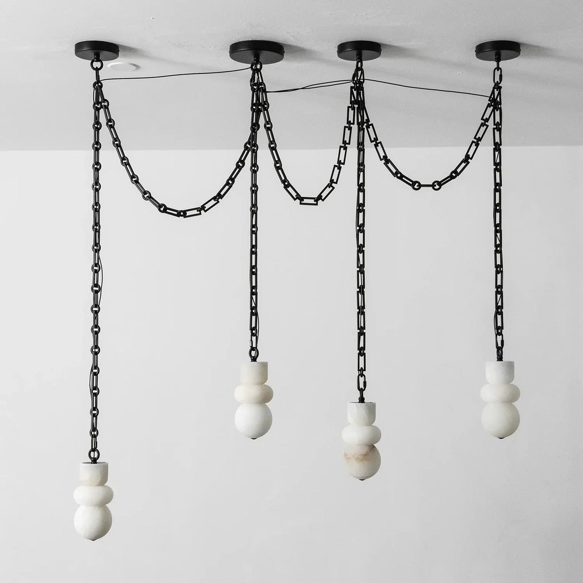 Alabaster Stone Cascade Chandelier