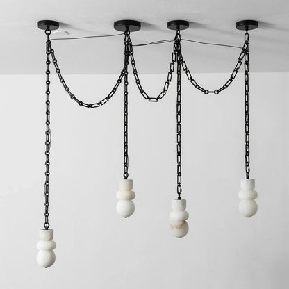 Alabaster Stone Cascade Chandelier