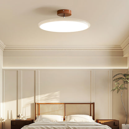 Round Wood Swivel Ceiling Light
