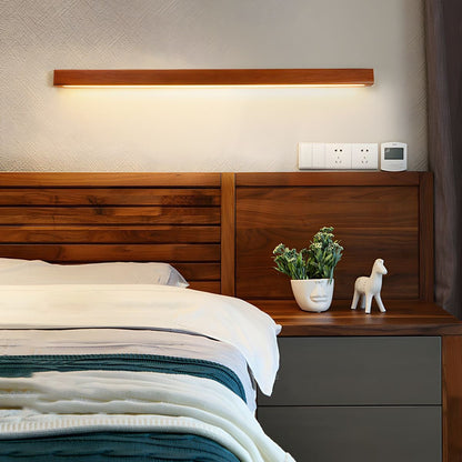 Slim Wood Linear Wall Light