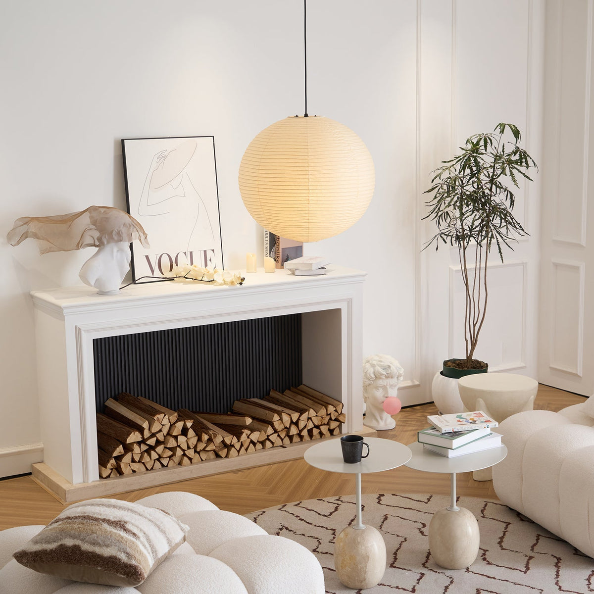 Sorella Japandi Rice Paper Pendant Light
