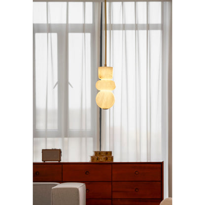 Stacked Alabaster Pendant Light