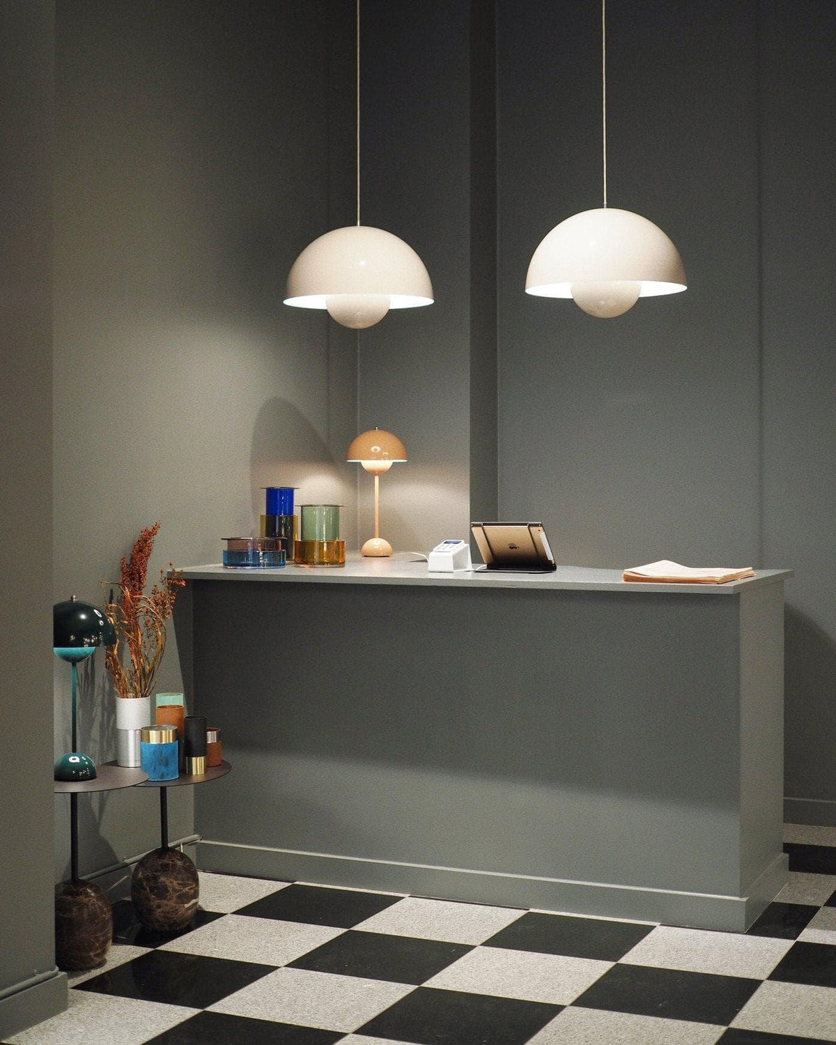 Twin Dome Metal Pendant Light