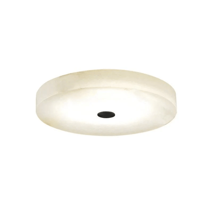 Alabaster Drum Flush Ceiling Light