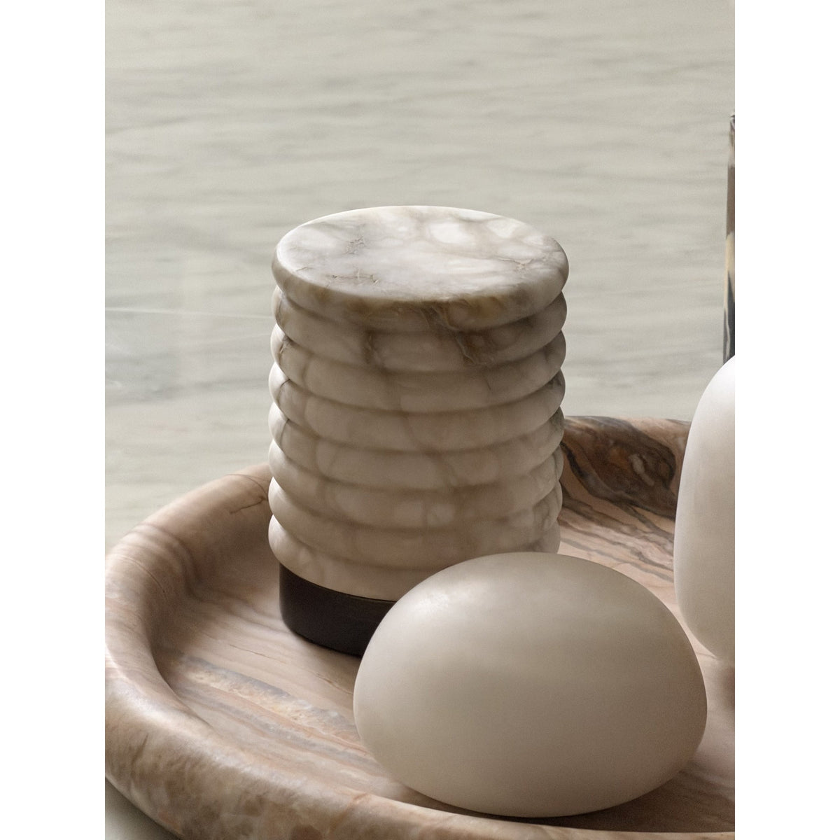 Alabaster Stone Cordless Table Lamp