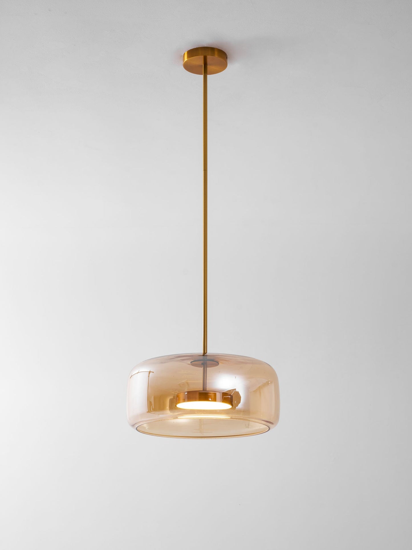Hand-Blown Glass Dome Pendant Light