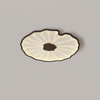 Waterlily Wood-Grain Ceiling Light
