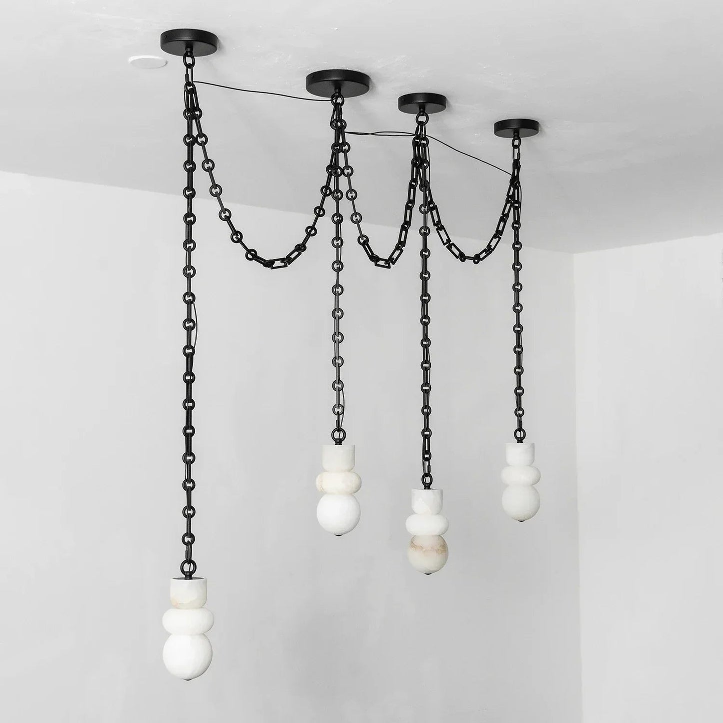 Alabaster Stone Cascade Chandelier