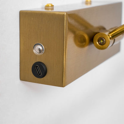 Adjustable Gold Picture Light