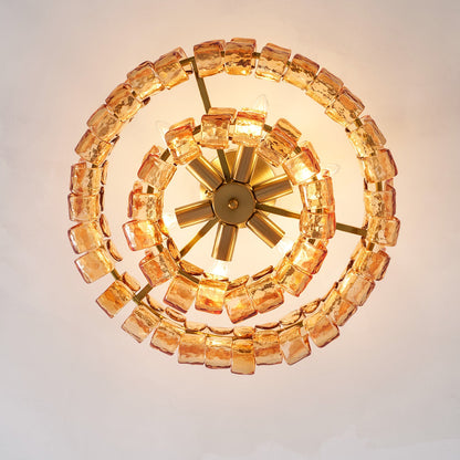 Tiered Ice Glass Ceiling Light