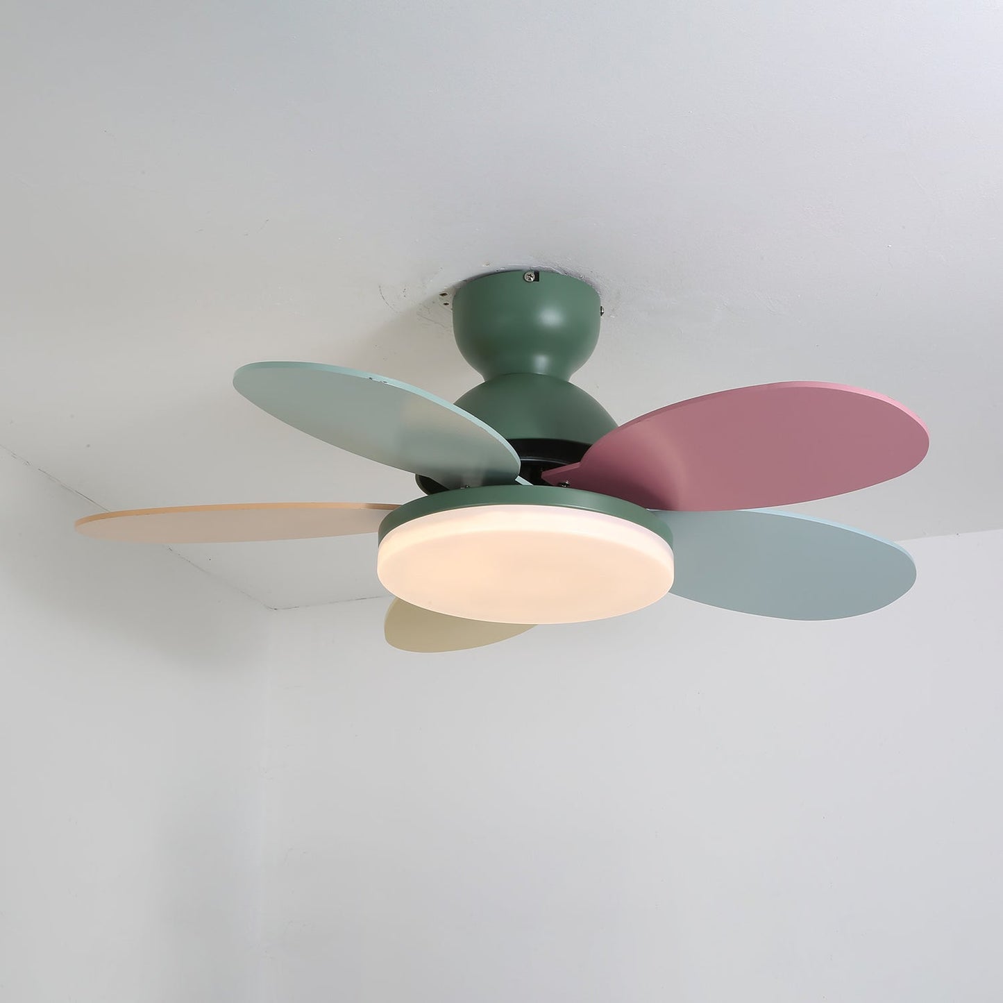 Flower Blade Wood Ceiling Fan