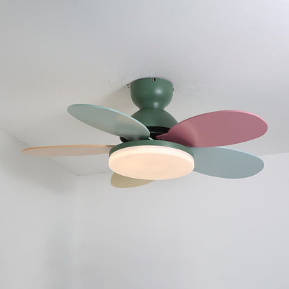 Flower Blade Wood Ceiling Fan