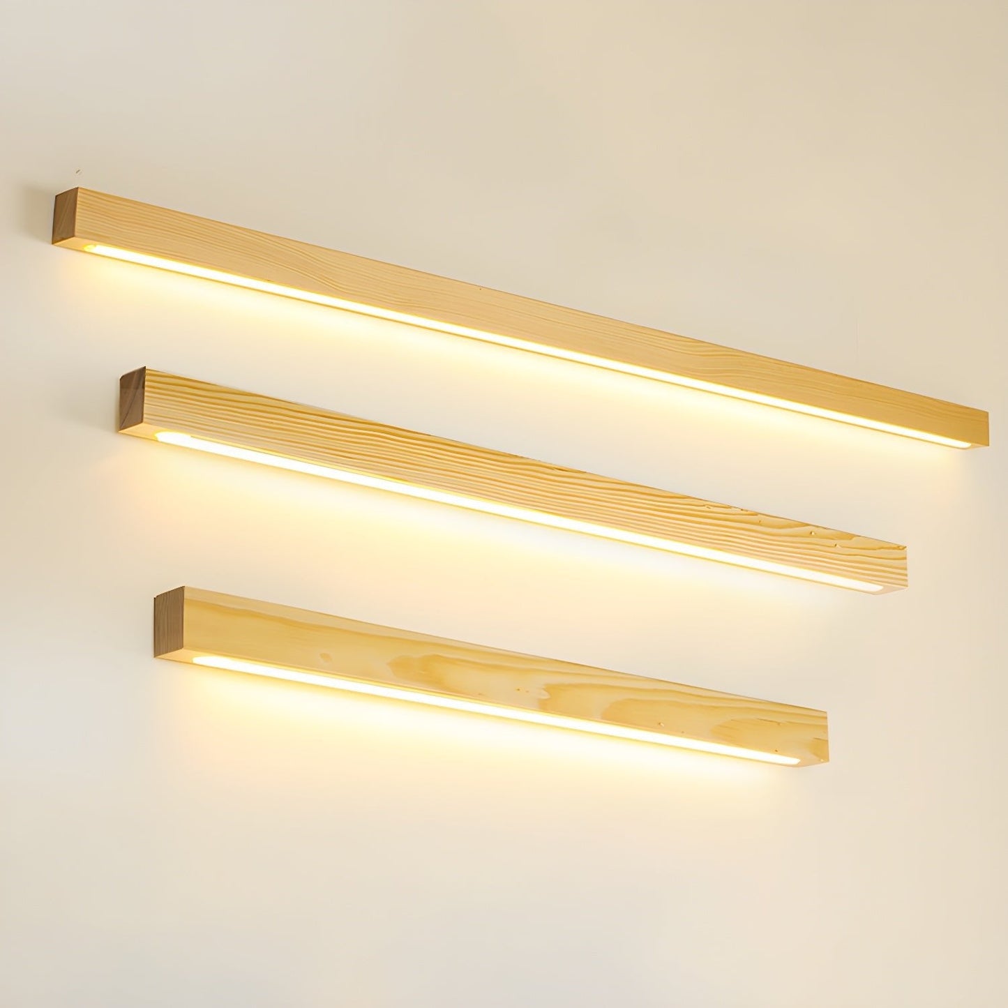Slim Wood Linear Wall Light