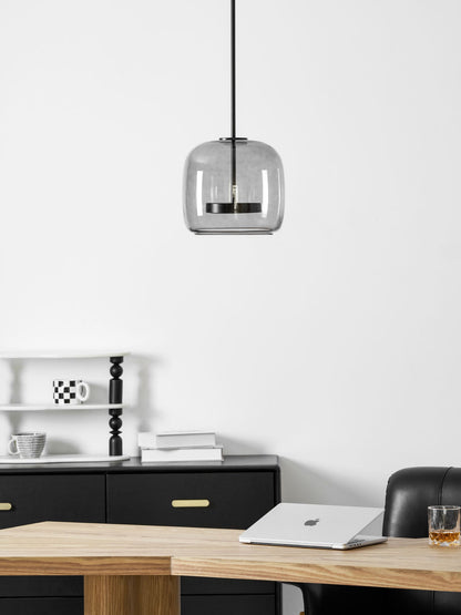 Hand-Blown Glass Dome Pendant Light