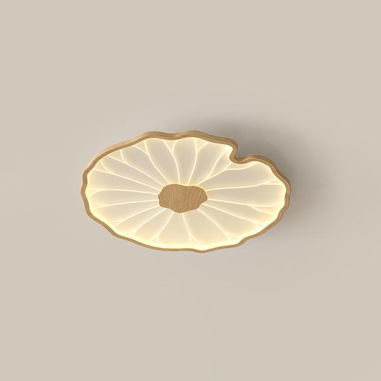 Waterlily Wood-Grain Ceiling Light