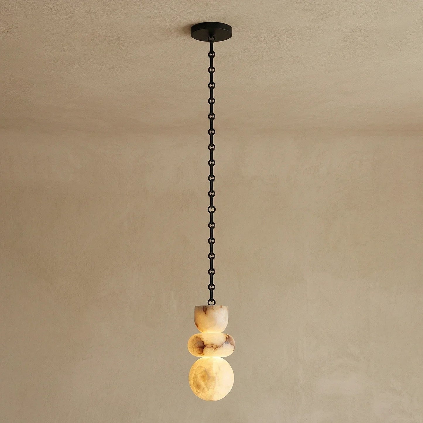 Alabaster Stone Cascade Chandelier