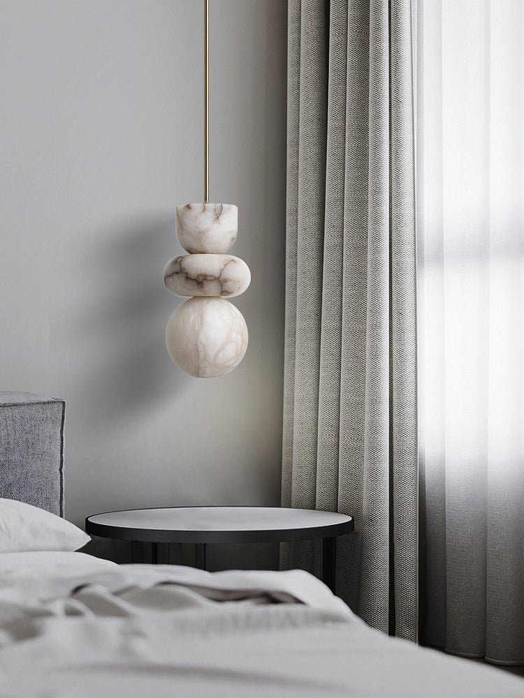 Stacked Alabaster Pendant Light