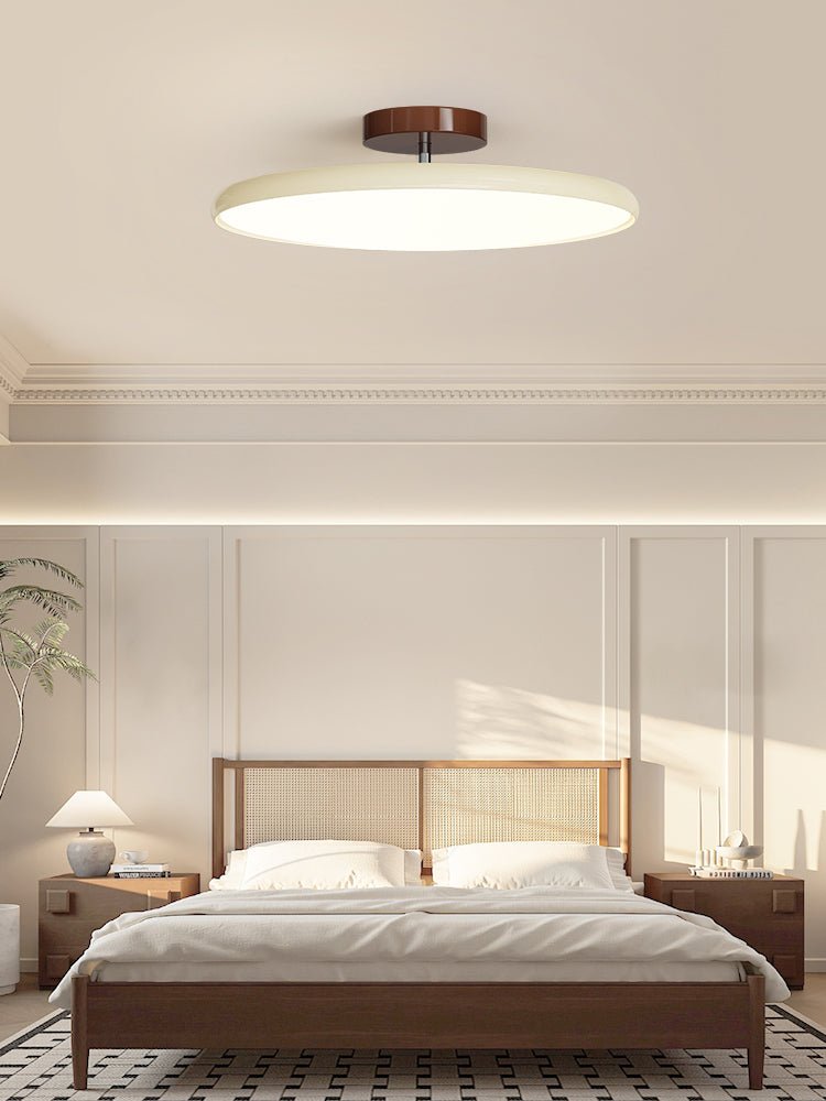 Round Wood Swivel Ceiling Light