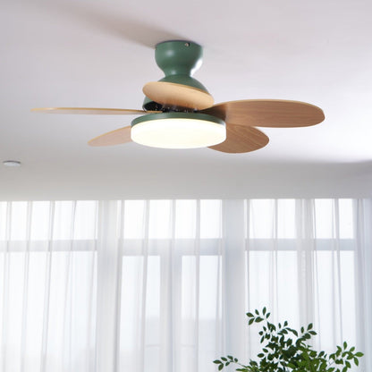 Flower Blade Wood Ceiling Fan