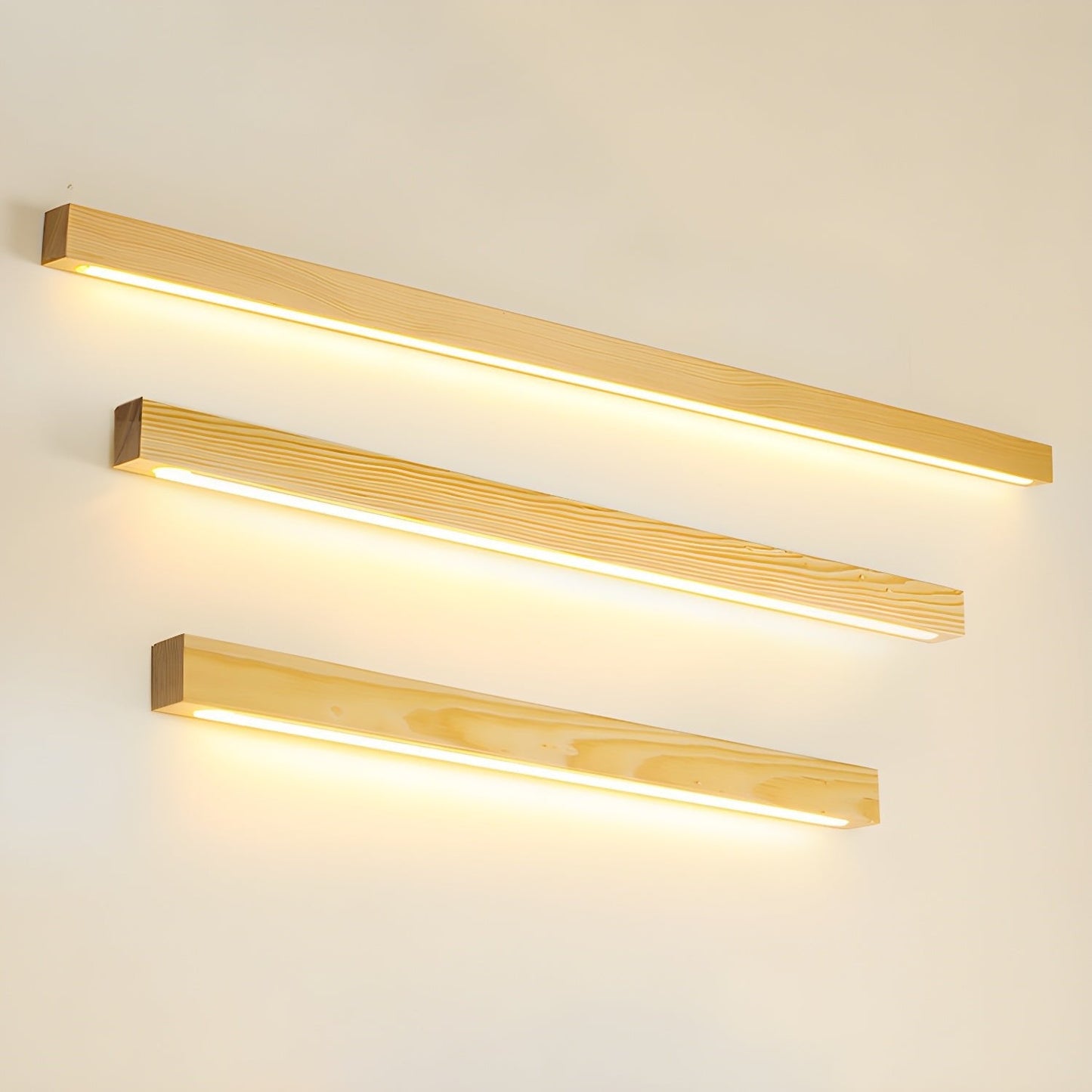Slim Wood Linear Wall Light