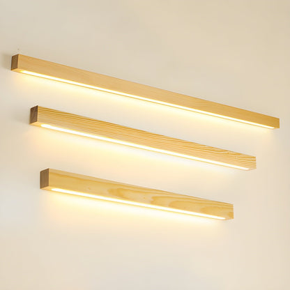 Slim Wood Linear Wall Light