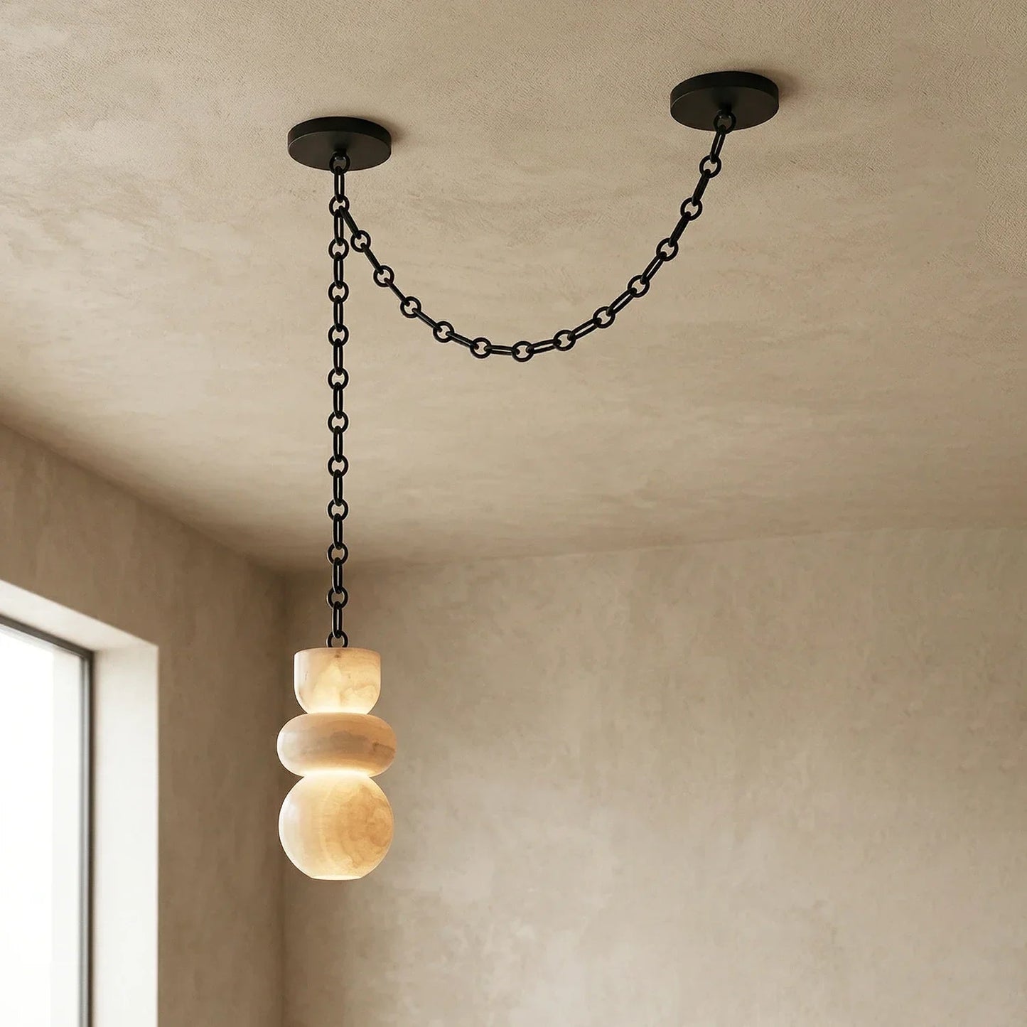 Alabaster Stone Cascade Chandelier