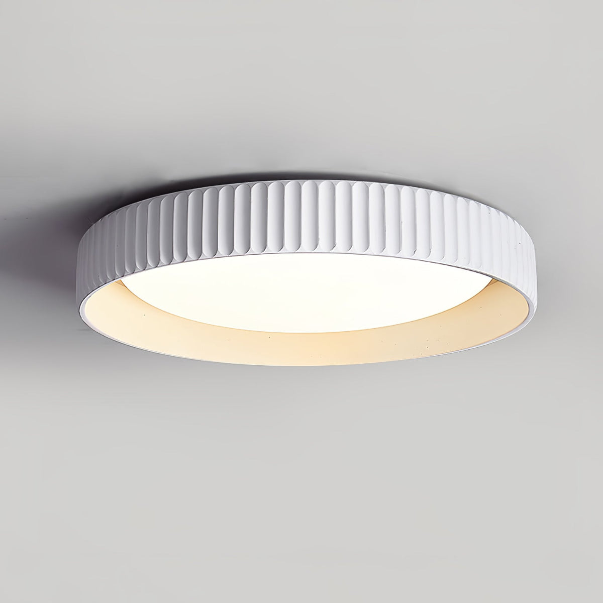 Fluted Resin Disc Ceiling Light