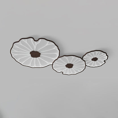 Waterlily Wood-Grain Ceiling Light